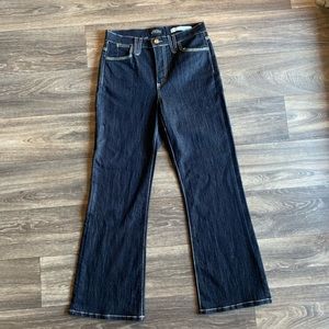 NYDJ DARK WASH Metallic Shimmer Boot Cut Jeans 8P